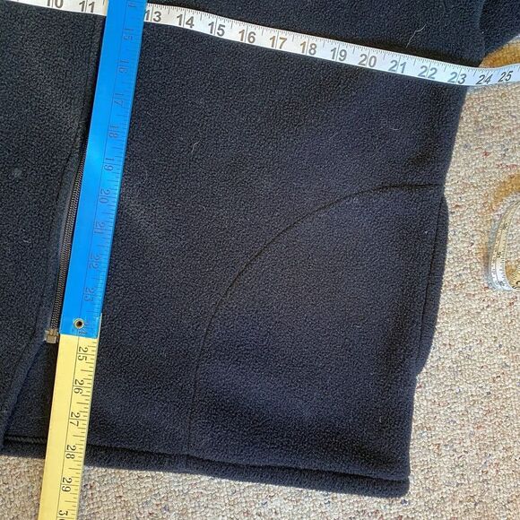 Y2K Rennie Rose Fleece Jacket Womens M Collared Zip Up Soft Long-Sleeve Black - Picture 2 of 8